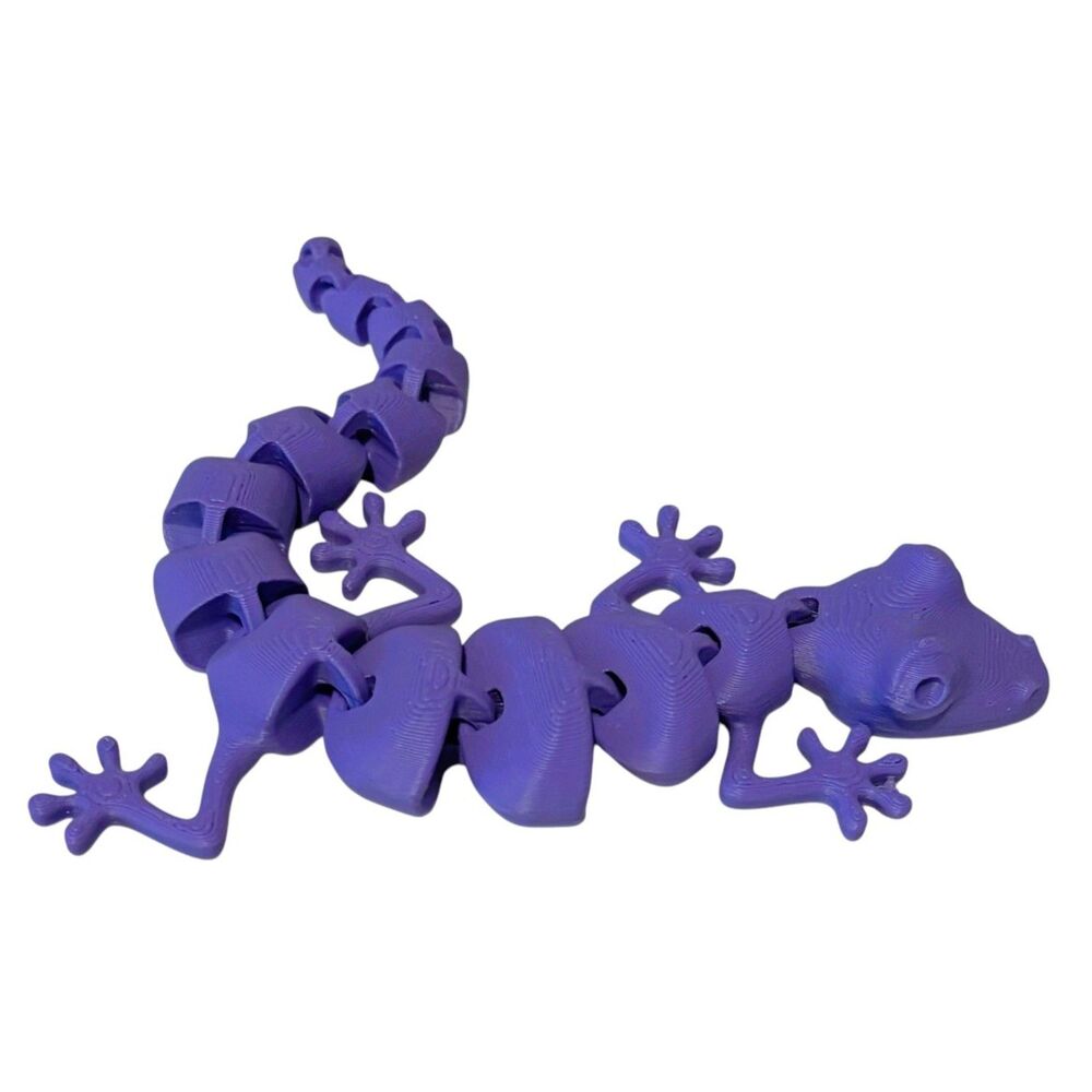 3D Printed 7" Articulated Lizard - Purple - 3004-06